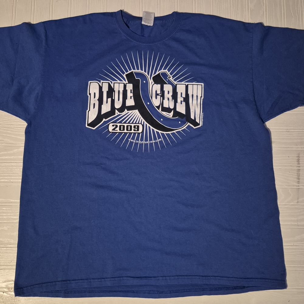 Indianapolis Colts Blue Crew 2009 Mens Womens Blue Jerzees Heavyweight blend.